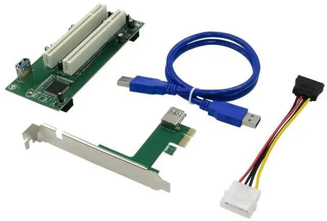 Main image of FOR Desktop PCI-Express PCI-e to PCI Adapter Card PCIe to Dual Pci Slot Expansion Card USB 3.0 Add on Cards Convertor