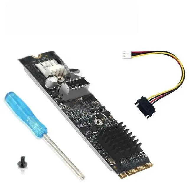 Main image of FOR M.2 MKEY PCIe to Front Panel USB 3.2 20Gb Type-C & Type-E Expansion Card ASM3242 Chipset