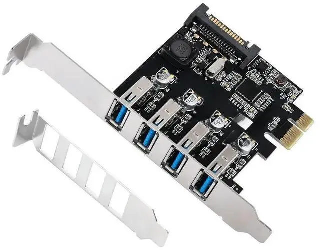 Main image of FOR 4 Ports USB 3.0 to PCI Express Expansion Card USB 3.0 PCI-e Controller Hub for Desktop PC with 8 cm Low Profile Bracket