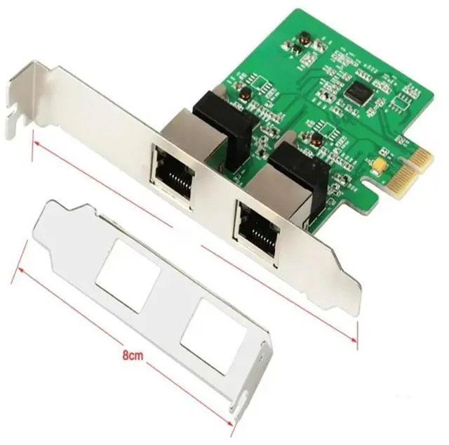 Main image of FOR PCI-Express Dual Ethernet Controller Card, RTL8111 Chipset, support low profile bracket 10/100/1000Mbps