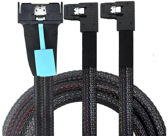 Main image of FOR Gen5.0 MCIO 8I (SFF-TA-1016) 74Pin to Dual-Port Left-Angle Mini SAS SFF-8087 Server Cable - High-Speed Data Transfer for Storage