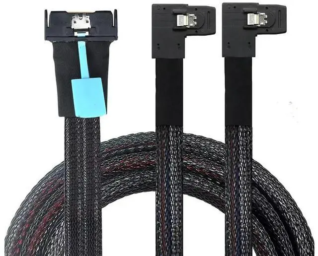 Main image of FOR Gen5.0 MCIO 8I (SFF-TA-1016) 74Pin to Dual-Port Right-Angle Mini SAS SFF-8087 Server Cable High-Speed Data Transfer for Storage