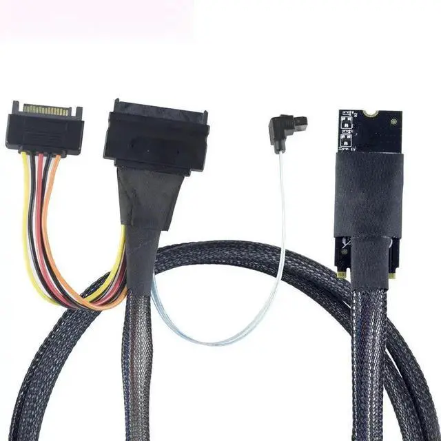 Main image of FOR M. 2 SFF-8643 to U.2 SFF-8639 with SATA 15P and 7P 90 Server Connection Cable
