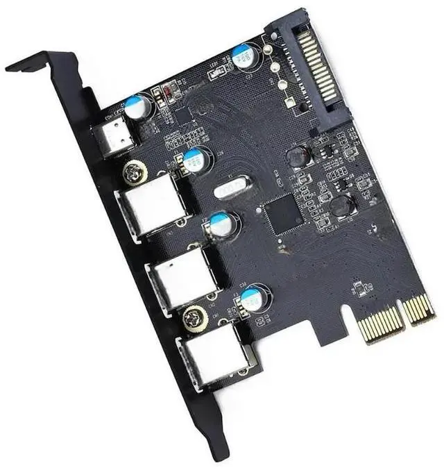 Main image of FOR PCI Express Card to 3 PORTS USB 3.0 1 PORT USB3.1 Type C Internal USB 3.0 20PIN 4 Ports USB HUB pcie to Type-c Converter Card