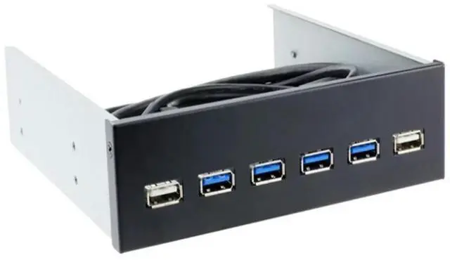 Main image of FOR 20Pin Motherboard to USB 3.0 + 2.0 6 Ports Front Panel internal Bracket 4 5.25"