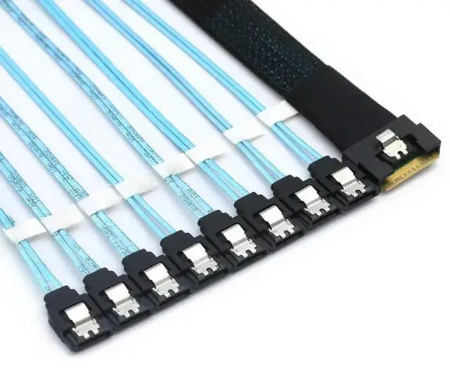 Main image of FOR PCI-E SAS SFF-8654 8I To 8 Ports SATA hard drive conversion cable