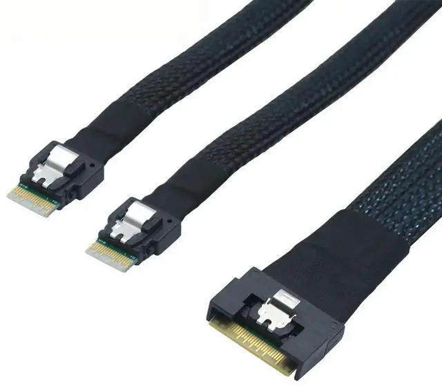 Main image of FOR SAS SFF-8654 8I 74pin all-inclusive interface anti-slant insertion to 2 ports 38pin SFF-8654 dual 4I server cable