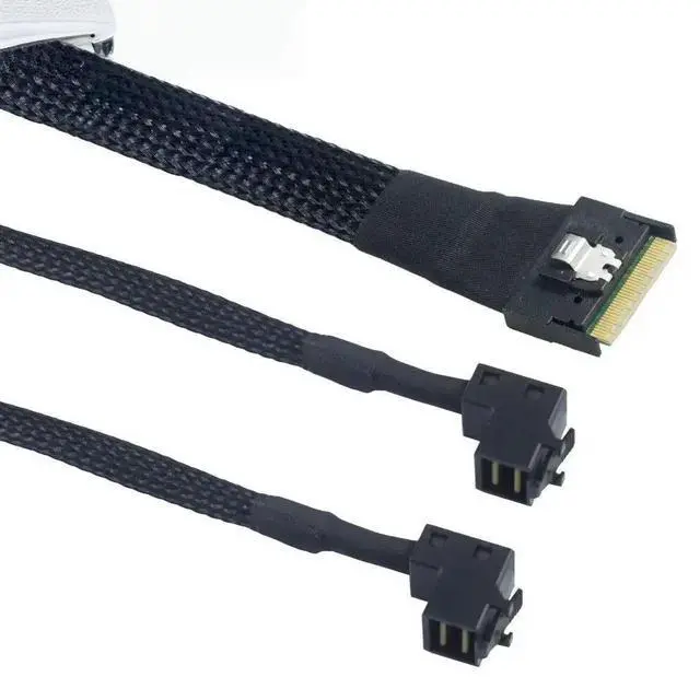 Main image of FOR Mini SAS slim SFF-8654 8i 4.0 To 2 Ports SAS HD SFF-8643 connection Cable