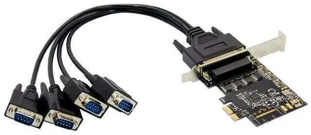 Main image of FOR PCIE AX99100 4S DB9 RS232 Serial Port Card Controller Card PCI Express asix 99100 Chip 4 ports rs-232 to pci-e com Adapter cable