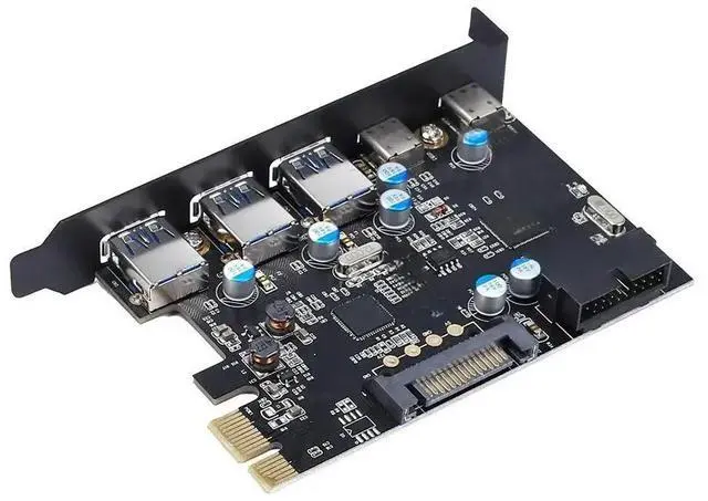 Main image of FOR PCI Express Card to 3 PORTS USB 3.0 2 PORTS USB3.1 Type C Internal USB 3.0 20PIN 7 Ports USB HUB pcie to Type-c Converter Card