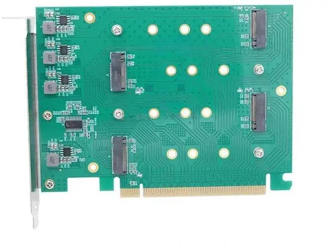 Main image of FOR PCIE 3.0 X16 To 4 NVME M.2 M KEY Bifurcation PCIe Function Card Solid State SSD Disk Array Card VROC Adapter Expansion Card
