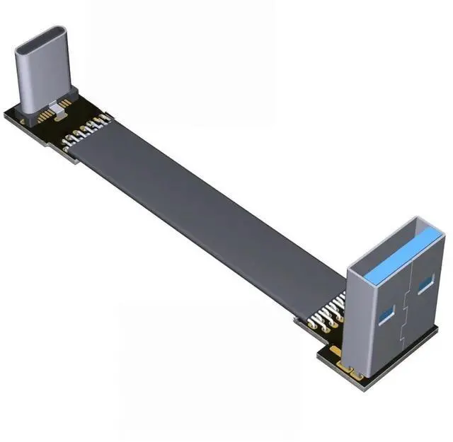 Main image of FOR USB3.1 Type C 90 Degree USB C Cable Type A USB 3.0 type-C Fast Charging Data Cable 3A usb chargeable Flexible Flat Cable