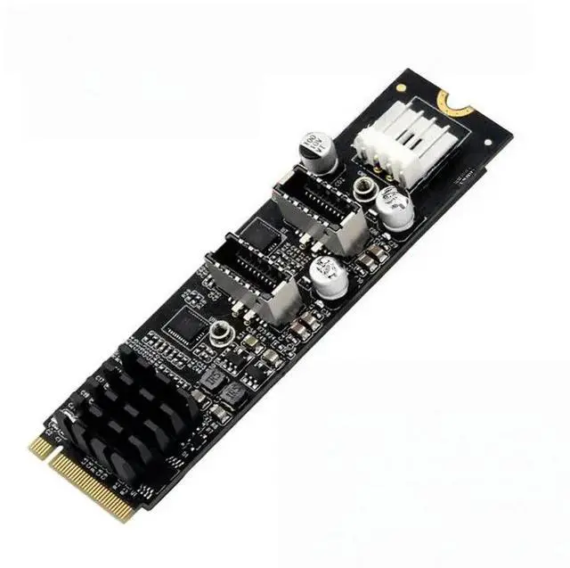 Main image of FOR M.2 (M key) to 2 Ports Type-c Host Controller Card 10 Gbps USB 3.2 Gen2 USB C