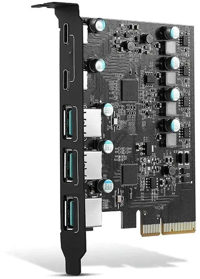 Main image of FOR PCIe X4 To USB 3.2 Card USB Gen 2 with 20Gbps 5 Port (3 USB A +2 Type C) Chip ASM3142 Converter Adapter Expansion PCIE Splitter