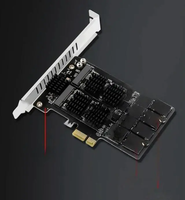 Main image of FOR M.2 NGFF B-Key to 5 Ports SATA3.0 Expansion Card with JMB575 Chipset for SATA III 6GB/S, Computer Expansion Adapter Accessories