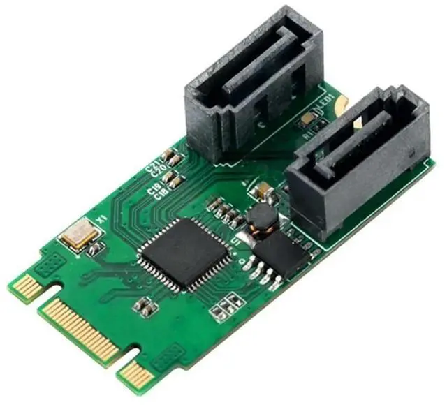Main image of FOR M.2 B + M Key slot to 2 Port SATA 6G Adapter controller Card Support win 8 10 RAID0/1