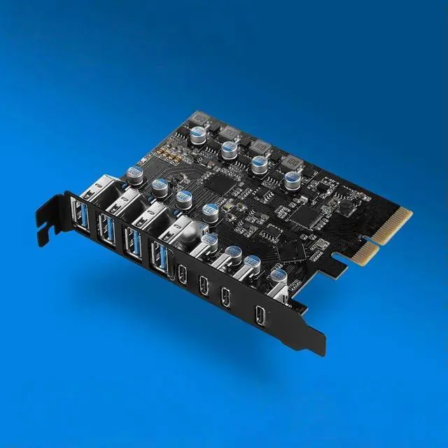 Main image of FOR High-speed 20Gbps PCIE X4 to USB 3.2 Expansion Card for Desktop - 4 Type-A and 4 Type-C USB Ports