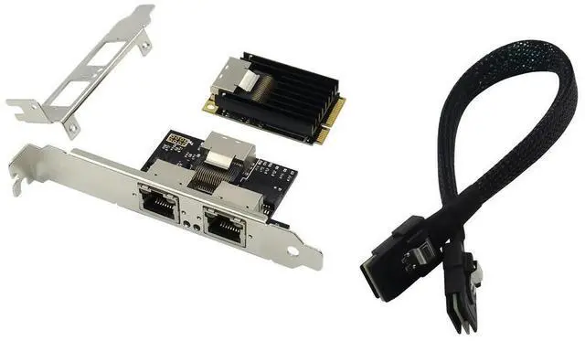 Main image of FOR mini PCIE Ethernet electrical network card mini PCIe 2 Ports 1000M RJ45 LAN card Chipset 350AM2