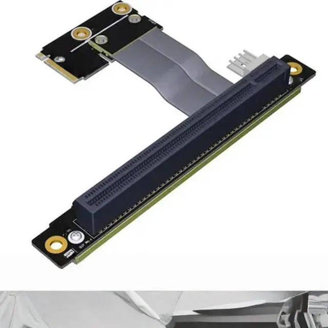 Main image of FOR M.2 NVMe M Key to PCIe x4 x16 Extender Adapter 90 Degree Angled For STX Motherboard Graphics Card Extension