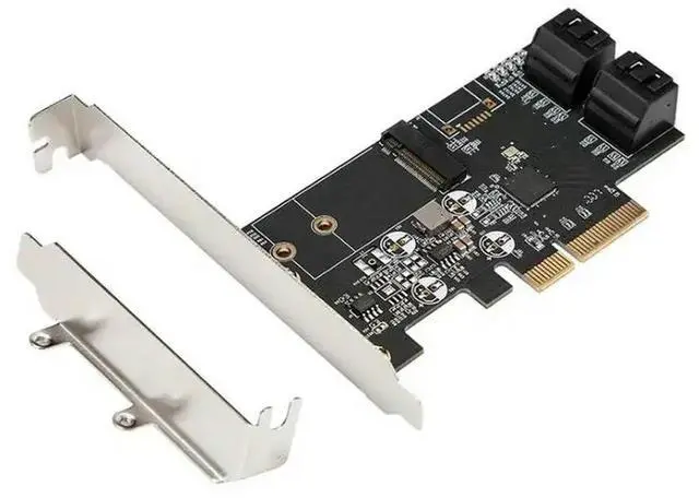 Main image of FOR PCIe 3.0 x2 to M.2(NGFF) B Key and 4 SATAIII 6G internal ports expansion controller card support 2230,2242 size ngff ssd