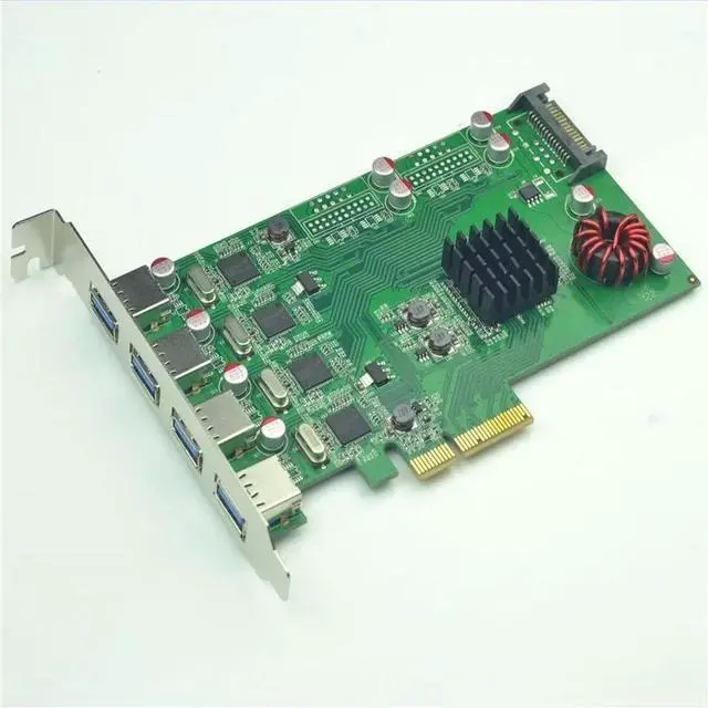 Main image of FOR 20Gbps PCI-E 2.0 X4 4 Port USB3.0 Expansion card 4 ASM1042A Chipset+P17C9X2G608 Chip Pci express Industrial camera