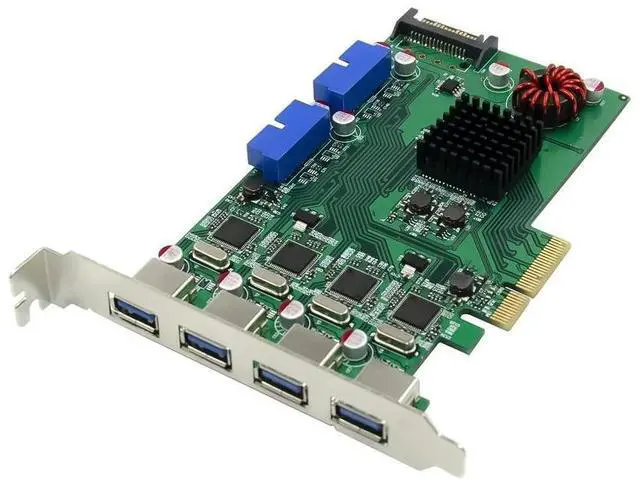Main image of FOR 20Gbps PCI-E 2.0 X4 8 Port USB3.0 Expansion card DUAL ports 19pin ASM1042 Chipset PCIE Industrial camera 4 USB3.0 20pin