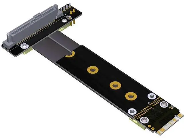 Main image of FOR U2 interface SFF-8639 ( U.2 ) to M.2 NVMe NGFF Key M key-M M2 Adapter Riser Card Ribbon extender Cable 30cm For U.2 NVME SSD