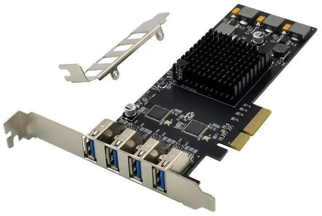 Main image of FOR PCIE to USB3.1 TYPE A 4ports USB 3.1 card self-powered 10Gbps adapter PCI-E 3.0 X4 ASM3142 chip expansion Card 40Gbps