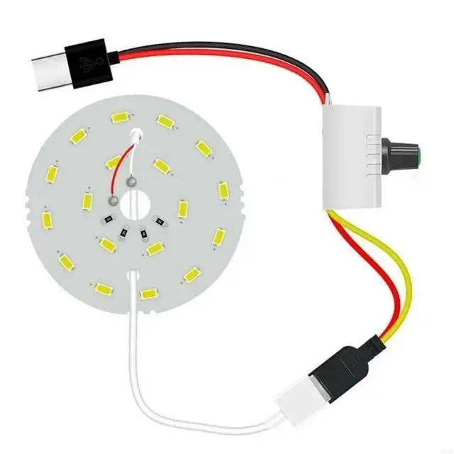 Alt view image 2 of 2 - FOR Round LED Light Panel Adjustable White-light Warm Light 5V USB DIY Handmade Item