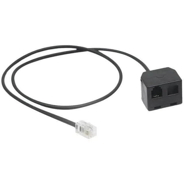 Alt view image 2 of 2 - FOR Extension Cable RJ9 Male to 2 Female 4P4C Connector Adapter Splitter RJ9 Teleph Splitter Line Replacement
