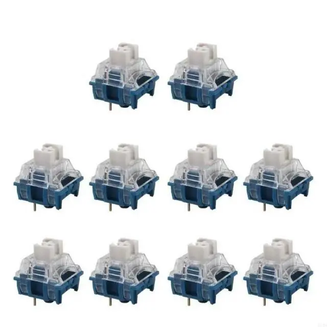 Alt view image 2 of 2 - FOR 3 TTCs Silence Bluish White V2V3 Switches for Mechanical Keyboards (10Pcs)