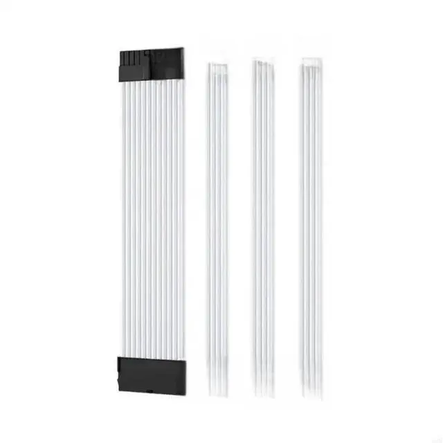 Main image of FOR 24 Power Extension Cable Set 1x24Pin/1x8Pin(4+4Pin) CPU /2x8Pin(6P+2P) PCIE Sleeved Cords with Combs, Black