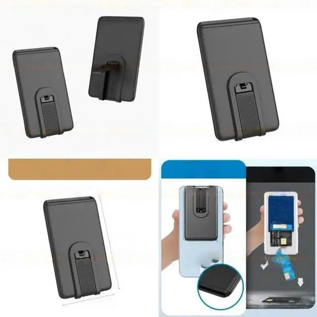 Main image of FOR Silic Card Slot Bag Holder Cellph Back Card Cover with Kickstand