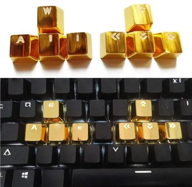 Main image of FOR 8 Keys Zinc-Alloy Backlit Keycaps Set WASD Directions Keycap For MX-Switches Backlit Gaming Mechanical Keyboard Keycap