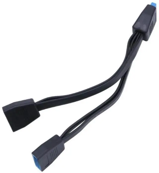 Main image of FOR 19 USB Header USB3.0 1 to 2 Splitter Internal USB Extension Cable for Computer Motherboard 200mm
