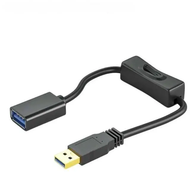 Main image of FOR Straight-headed USB Extension Cable Cord with On Off Switch Support Data Transfer & Power Supply for USB-powered Fan
