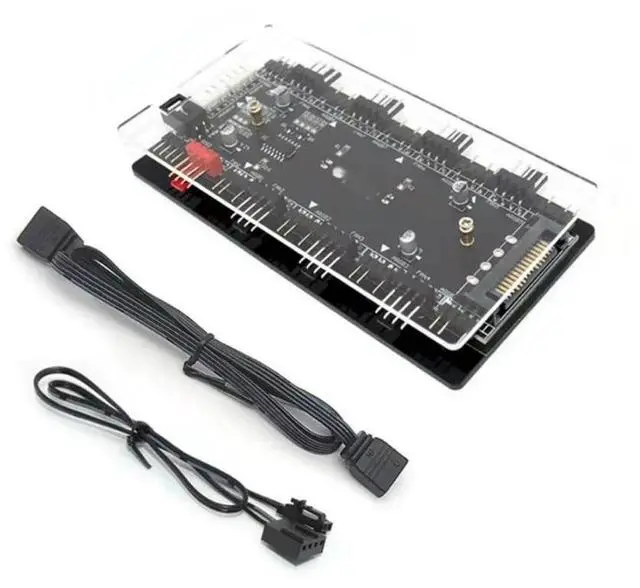 Main image of FOR RGB Convertor 12V ADD-RGB to 5V Transfer Hub Fan Hub Control 4PWM Fan Speed Supports Fan with 3Pin/4 Cooling