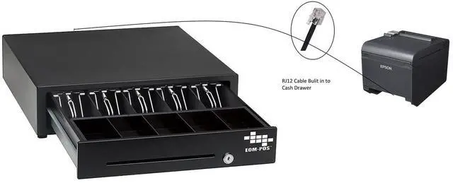 Alt view image 6 of 7 - POS Hardware Bundle for Square - Cash Drawer and Thermal Receipt Printer