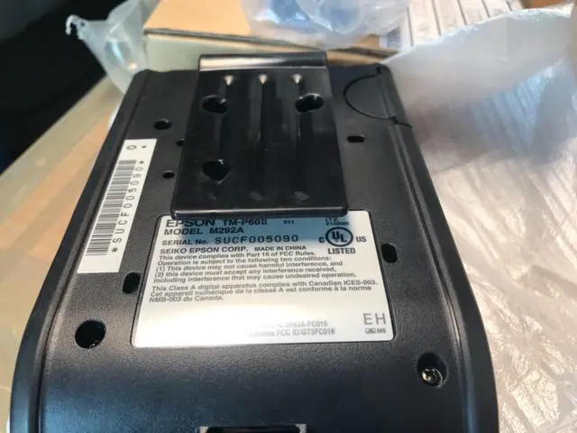 Alt view image 3 of 4 - Ep,son Mobile Link TM-P60II Bar code Printer C32C825375 Receipt Printer m292a