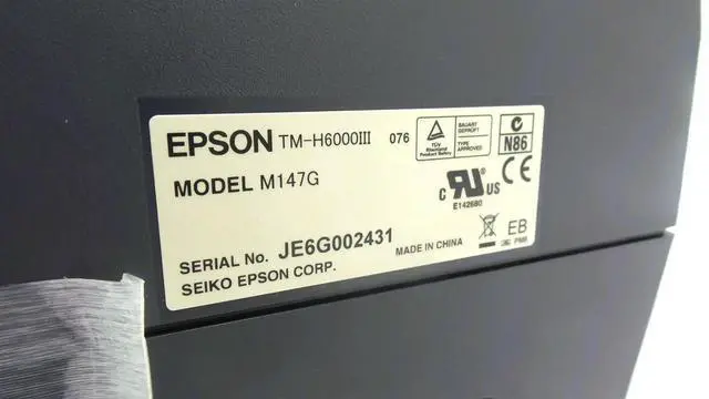 Alt view image 4 of 5 - Ep,son TM-H6000III Model M143G Receipt Printer