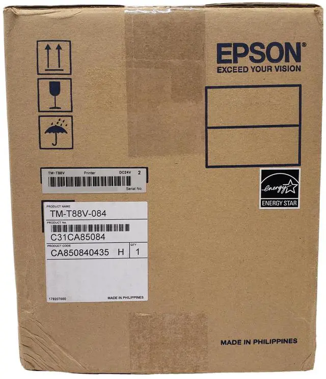 Alt view image 3 of 5 - Ep,son TM-T88V POS Thermal Receipt Printer USB Serial - TM-T88V-084 / C31CA85084