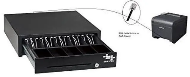 Alt view image 6 of 7 - POS Hardware Bundle for Square - Cash Drawer and Thermal Receipt Printer
