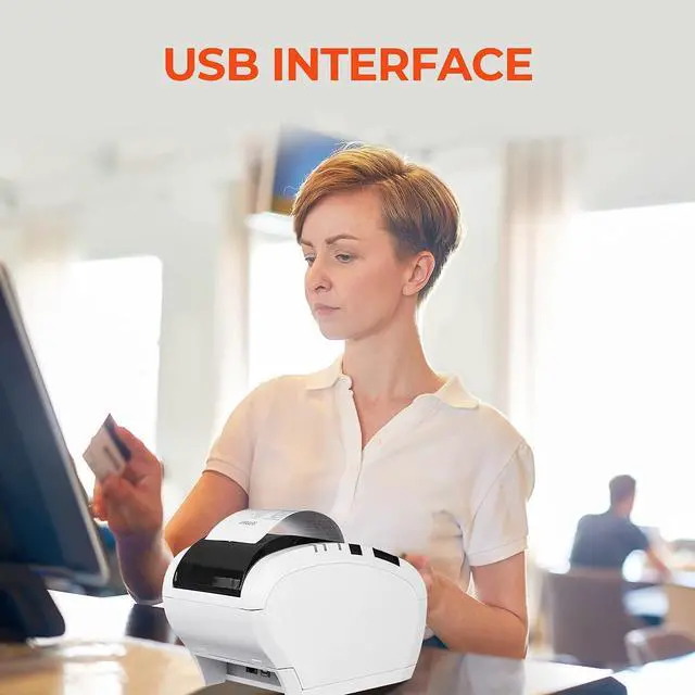 Alt view image 7 of 7 - Receipt Printer, Thermal Receipt Printer