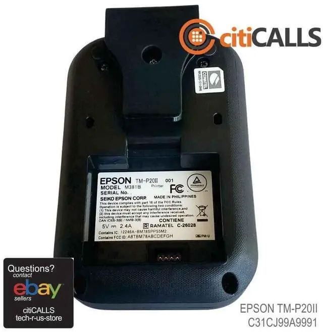 Alt view image 4 of 7 - Ep,son C31CJ99A9991 TM-P20II 2" Ultra Compact Portable Receipt Printer; Bluetooth
