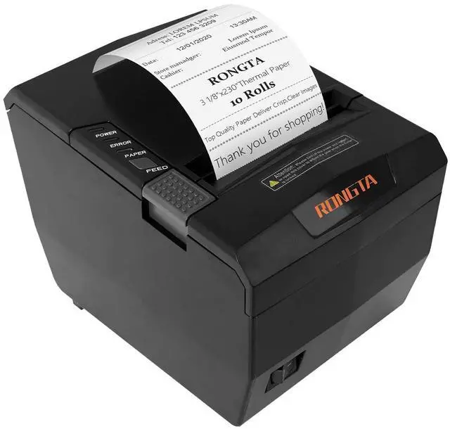 Main image of POS Printer, 80mm Thermal POS Receipt Printer with Auto Cutter, Cash Drawer