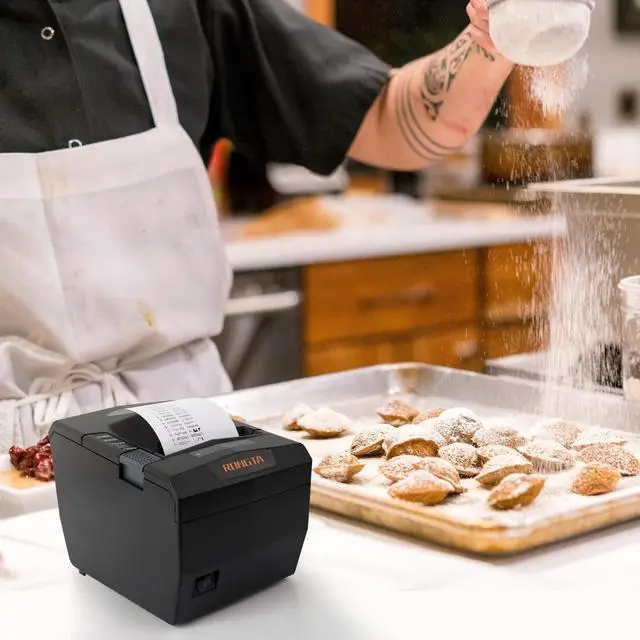 Alt view image 6 of 6 - POS Printer, 80mm Thermal POS Receipt Printer with Auto Cutter, Cash Drawer