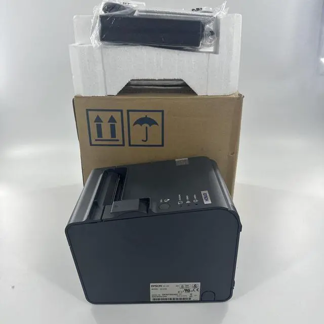 Alt view image 4 of 4 - Ep,son TM-L90 Model M165A Thermal Receipt Printer w/ Power Supply