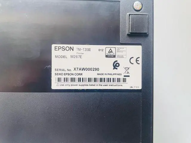 Alt view image 3 of 7 - Ep,son TM-T20III POS Receipt Printer M267E