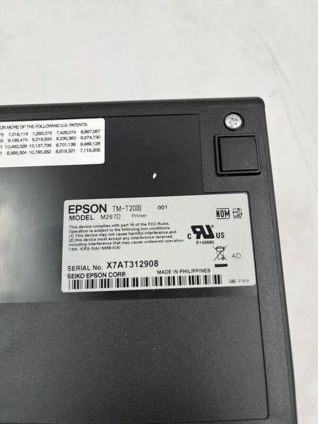 Alt view image 3 of 4 - Ep,son M267D POS THERMAL RECEIPT PRINTER W AC CABLE & OTHER ACCESSORIES TM-T20III