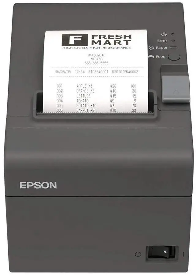 Alt view image 5 of 6 - Ep,son TM-T82II POS Printer (USB+Parallel, Monochrome, Wired, Gray)